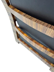 Two Art Deco Lounge Chairs with Leather Cushions France, 1930s